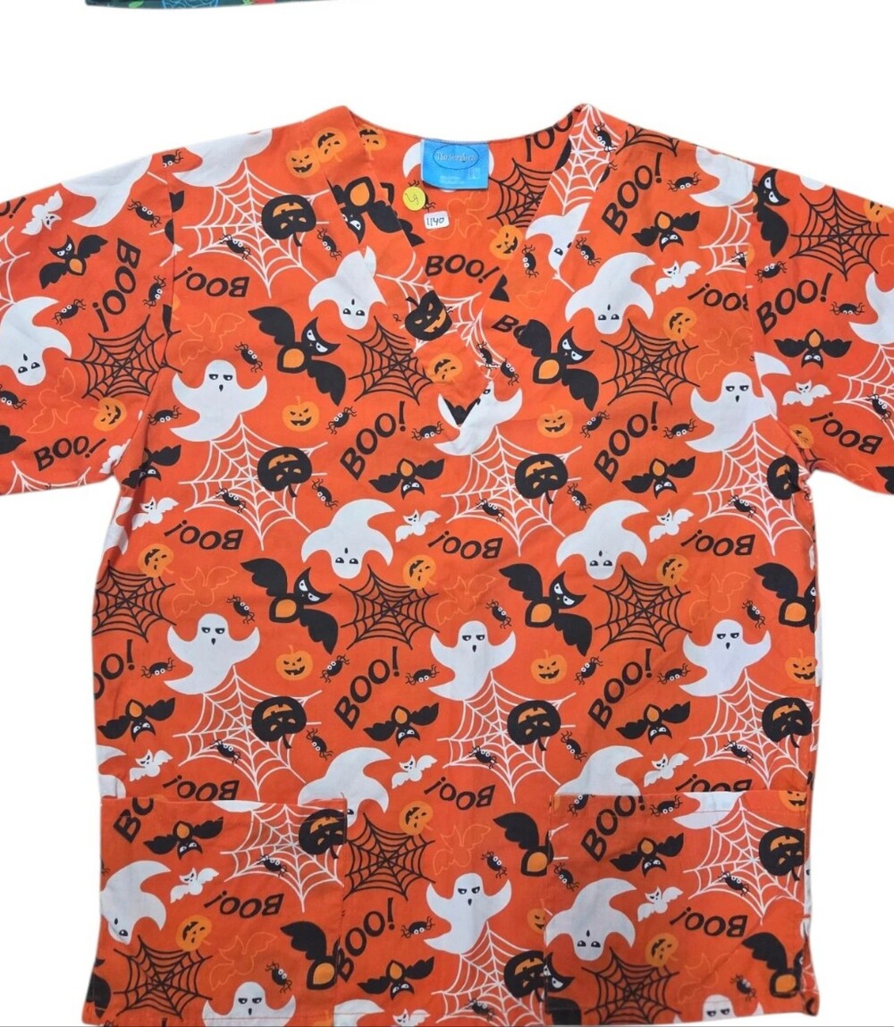The Scrub Co. Halloween Scrub Top